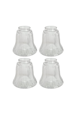 Aspen Creative 23080-4a Geçişli Şeffaf Fitilli Tavan Vantilatörü Yedek Cam Gölge, 6,5 Cm Takıcı, 10,6 Cm Çap X