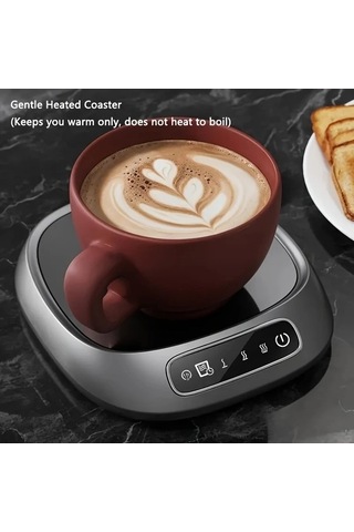 Fastbuy Turcoshop11 Gri İçecek Yalıtım Matı Bardak Isıtıcı Sürekli Sıcaklık Tabanı