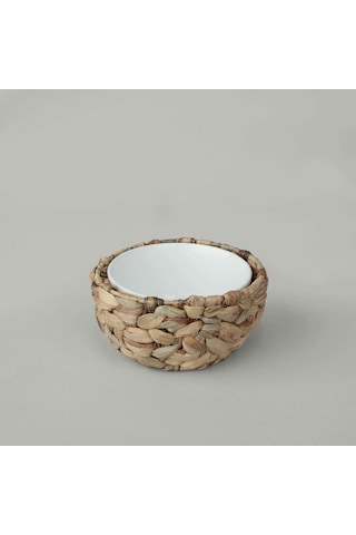 Linens Straw Porselen 16,5x9 Cm Sunum Kasesi Beyaz