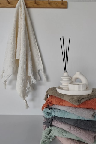 Otantik Saçaklı El Havlusu - Krem Krem