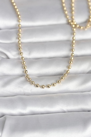 Mey İthalat Cm 14k Gold Renk Top Zincirli Model 60 Cm Kadın Kolye Çok Renkli 72796852