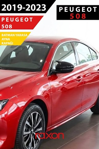 Peugeot 508 2019 2023 Batman & Yarasa Ayna Kapağı Parlak Piano Black Sport