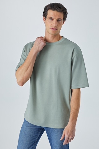 Grimelange Hıson Erkek Relaxed Bisiklet Yaka Kısa Kollu Yeşil T-shirt Yeşil