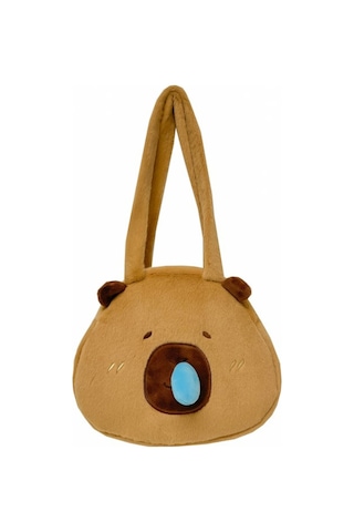 Neevoyu Sıçramalı Burun Tasarımlı Sevimli Kapybara Plüsh Çanta - 29x33 Cm El Çantası Okul Ve Günlük Kullanim İçin
