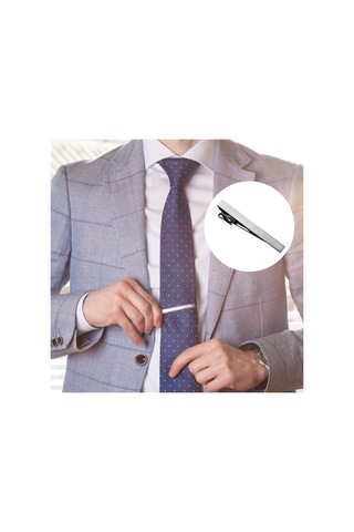 Monyee Erkek İş Gömleği Kravat Klemensi - Çelik Malzeme, Elektroplating İşlem, Uykuvazgeçmeyen Ticari Aksesuar Siyah Çizgili Çok Renkli