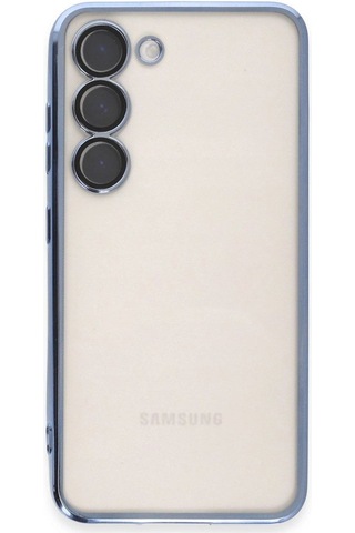 Tedar Samsung Galaxy Uyumlu S24 Kılıf Razer Lensli Silikon - Açık Mavi Najmaddin standart