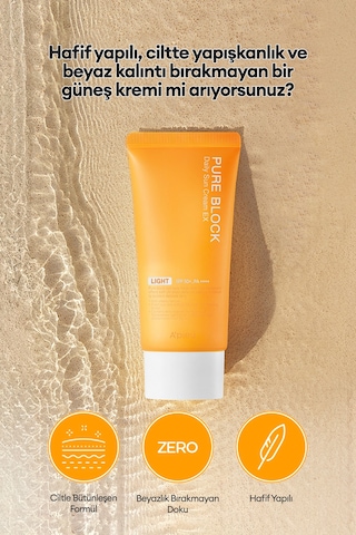 Missha Yapışkan His Bırakmayan Güneş Koruyucu Apıeu Pure Block Daily Sun Cream Ex Spf50/PA 50 ML