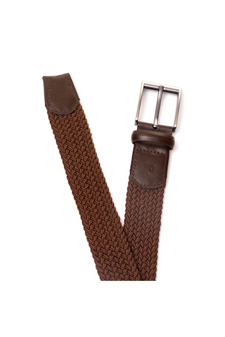 Pierre Cardin Multi Renk Örgü Erkek Kemer En 3,5 Cm Pc-1745 Kahverengi