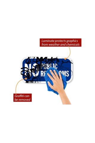 Smartsign -k2-0169-al"no Public Tuvalet Tabelası 15,24 Cm X 30,48 Cm Alüminyum