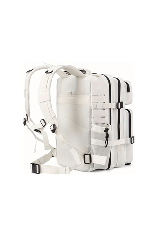 Dashanshop Beyaz Large Outdoor Backpack Dayanıklı Büyük Kapasiteli Outdoor Sırt Çantası Ayarlanabilir Askı Fermuarlı Çok Bölmeli Altın
