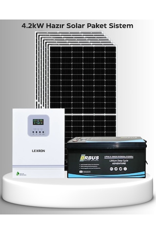 4.2kw Hazır Solar Paket 24v Mppt Akıllı İnverter Off-grid Sistem