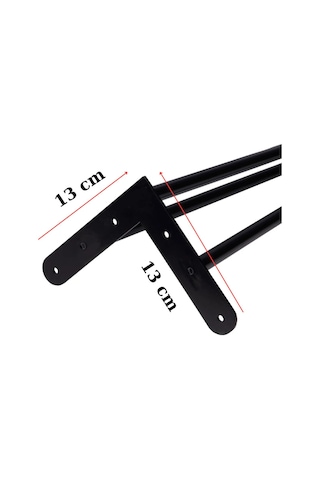 80 Cm Petek Üstü Raf & Dresuar Ayağı Metal Profil Boru Firkete Ayak Yüksek Bar Masası - Pingolu Siyah