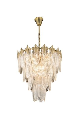 Lampaluce Antico Salon Klasik Sarkıt Avize 15'Li Sarı 60Cm