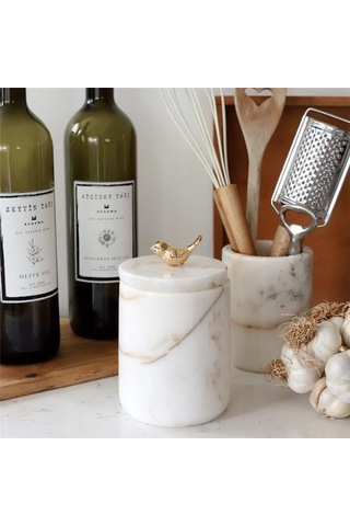 Akayev Mermer Beyaz Kuş Baharatlık