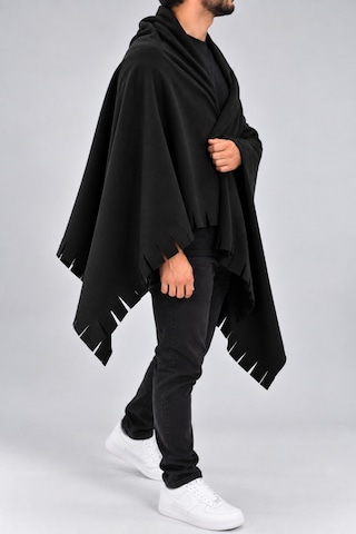 Parshey Polar Şal 70x170 Cm Unisex Sıcak Tutan Yumuşak Kenar Püsküllü Siyah
