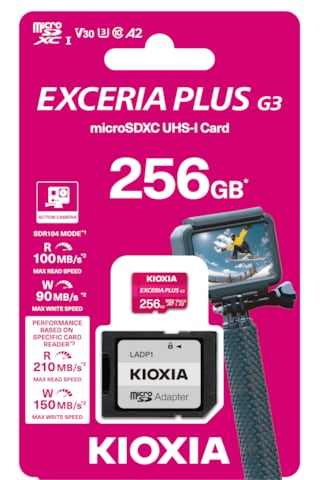 Kioxia Exceria Plus G3 256gb V30 U3 4k Microsd Hafıza Kartı 210/150mb/s Lmpl3m256gg2