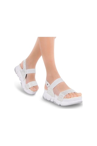 Muya Keid 31187-277 Anatomik Taban Kadın Sandalet Beyaz 36-40 001