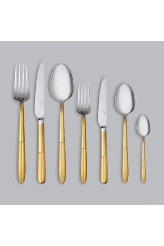 Jumbo 9401 Altın 12 Kişilik 84 Parça Gold Çatal Kaşık Bıçak Seti Gold