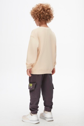 Nk Kids Erkek Eşofman Takım 24knk4751067505 Krem Kahve Kahverengi - Krem