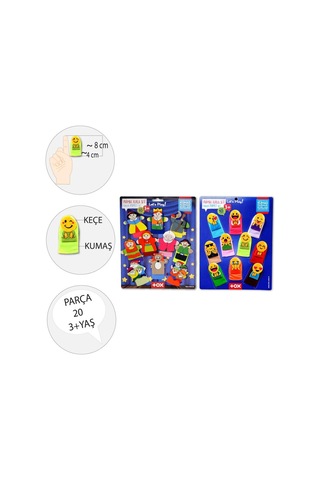 2 Set - 20 Parça Tox Emojiler ve Masal Kahramanları Parmak Kukla