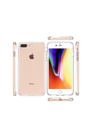 Apple Uyumlu iPhone 8 Plus Kılıf Zore Coss Kapak Renksiz