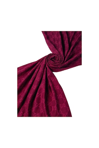 Mim Eşarp Işıl İpek - Pamuk Jakarlı G Desen Şal 75x190 Cm Bordo