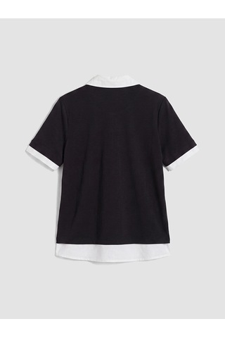 Lcw Everyday Siyah Polo Yaka Kadın Tişört