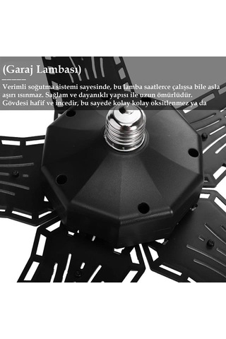 Ledx Ayarlanabilir Açılı 3 Kanatlı 72 Smd Ledli Galaxy Projektör Işığı 40w 4400 Lumen E27 32cm