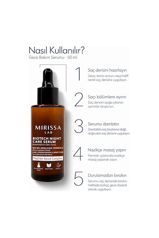 Mirissa Lab Saç Dökülmesi Karşıtı Çoklu Peptit Biotin Kompleksi Hassas Saç Derisi Serumu 50 Ml