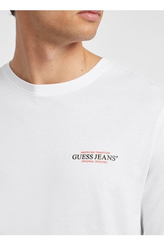 Jeans Bisiklet Yaka Baskılı Beyaz Erkek T-shirt M4yı54k8hm0-g011 Jeans Erkek Beyaz