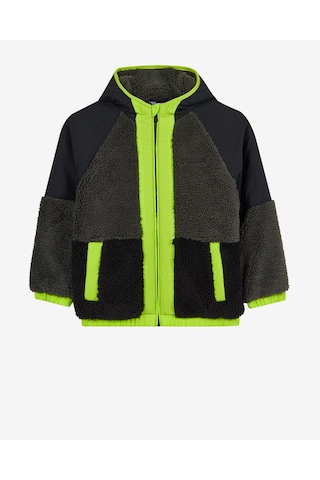 Skechers B Outdoor Fleece Full Zip Sherpa Büyük Erkek Çocuk Siyah Mont Sk2620141-1602