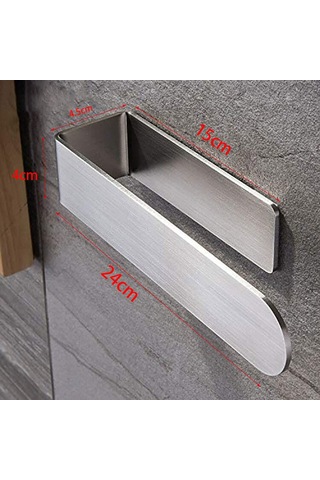 Honmex 304 Çelik Banyo Havluluk - Delme Yok Kurulum, 21cm Kısa Model, Gümüş Mat, Hassas Dokuma, Sağlıklı Depolama Diğer