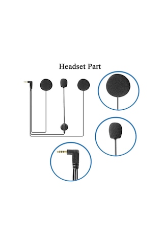 Ceylan Adam Jack Girişli 3.5mm İntercom Kulaklığı Bt31,bt22,bt35 Uyumlu Motorsiklet Kask Yedek Mikro