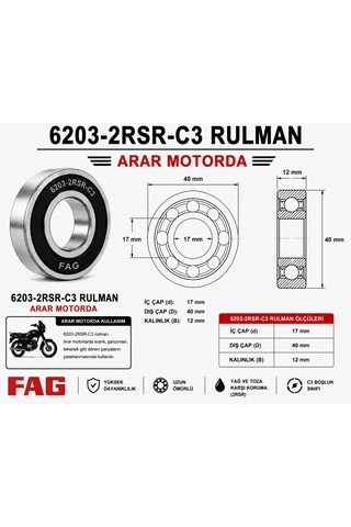 6203-2rsr-c3 Rulman-bilya Fag - Arr6203fag