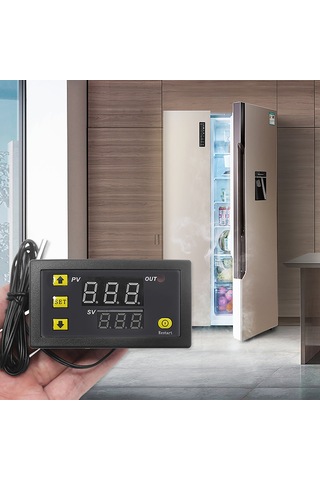 Konesam Dc12v Yüksek Hassasiyetli Sıcaklık Kontrolcü - Led Ekranlı Isıtma/soğutma Modülü, Röle Çıkışı, -55 C/+120 C Aralığı