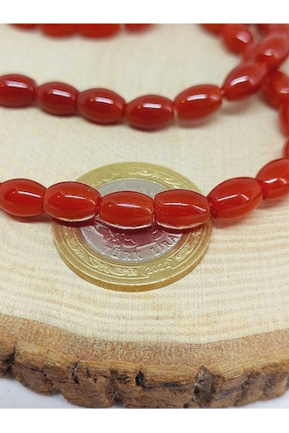 Bileklik Boy Akik Taşı Arpa Kesim Yarım Dizi 6 8.5mm 49974 18cm Uzunluğundadır Çok Renkli