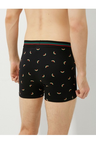 Koton 3'Lü Boxer Seti Karpuz Baskılı Pamuklu Siyah Desenli 3Slm90033Mk 3Slm90033Mk01V