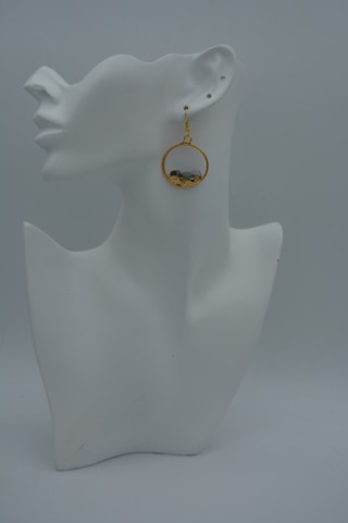 Stoneage Jewellery Tasarımcı Halka Küpe Altın Rengi Çok Renkli