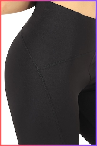 Missmaral Siyah Slim Fit Yüksek Bel Toparlayıcı Spor Tayt Flatlock Dikiş Detaylı Fit Tasarım Oslo 1090 SiYAH