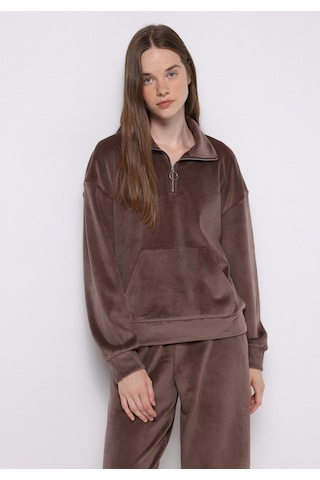 Colin's Colins Regular Fit Polo Yaka Nakışlı Kadın Kahverengi Sweatshirt Cl1076586 Q1.v2 Brw Kahverengi