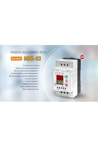 Dijital Kontaktörlü Monofaze Dalgıç Kontrol Rölesi Mdk-03