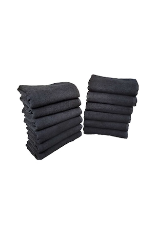 12li Paket Boya Tutmayan Mikrofiber El Yüz Spor Kuaför Havlusu 50x90 Cm Renkli