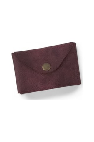 Hedea Origami Deri Kartlık Bordo Bordo