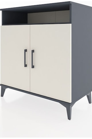 Hyperion Şifonyer 2 Raflı 2 Kapaklı 88x44x96 Antrasit-aytaşı Antrasit