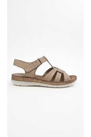 Bej Kadın Hakiki Deri Sandalet 213.s-050-30-15450