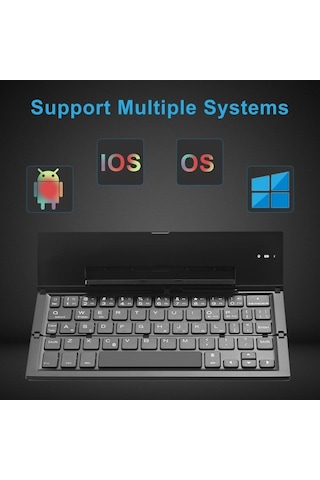 Dancemonkey Mini Katlanabilir Bt Klavye Taşınabilir Gri, Akıllı Cihazlar İçin