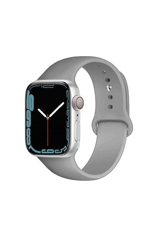 Apple Uyumlu Watch 2/ 3/ 4/ 5/ 6/ 7/ 8/ Se Kayış 38/ 40/ 41mm Yumuşak Silikon Large Kordon - Beyaz