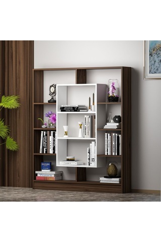 Venüs Kitaplık - Ceviz Parlak Beyaz