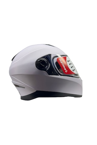 Kask Bgc Full Face Vizörlü Kask Mat Beyaz