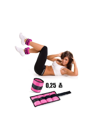 Spor Byfit 0,25 Kg x 2 Adet Pembe El veya Ayak Bileği Ağırlığı Pembe